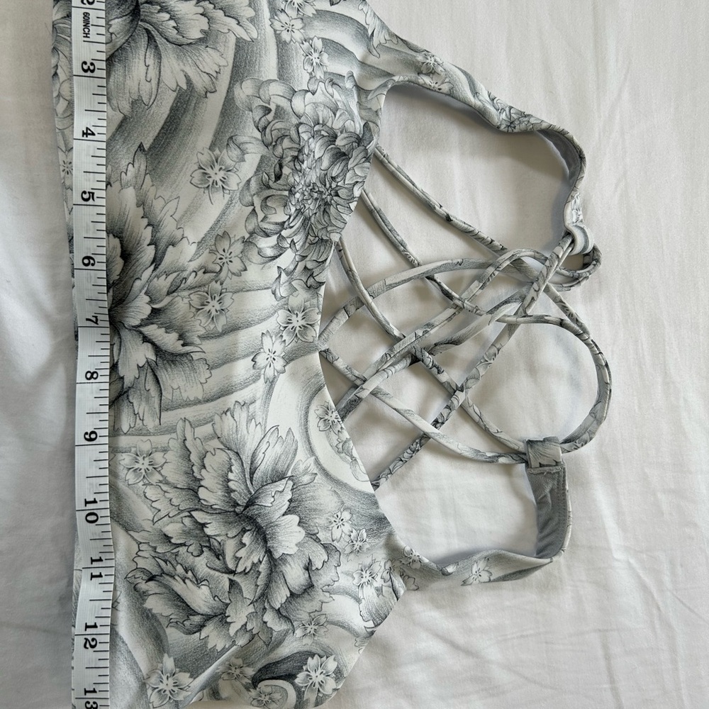 Floral Strappy Sports Bra